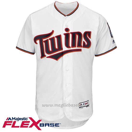 Maglia Baseball Uomo Minnesota Twins Blank Bianco Flex Base Autentico Collezione